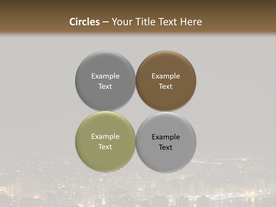 Dark City Sea PowerPoint Template