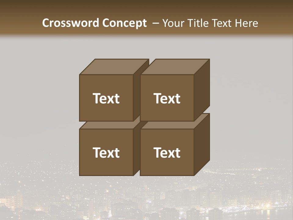 Dark City Sea PowerPoint Template
