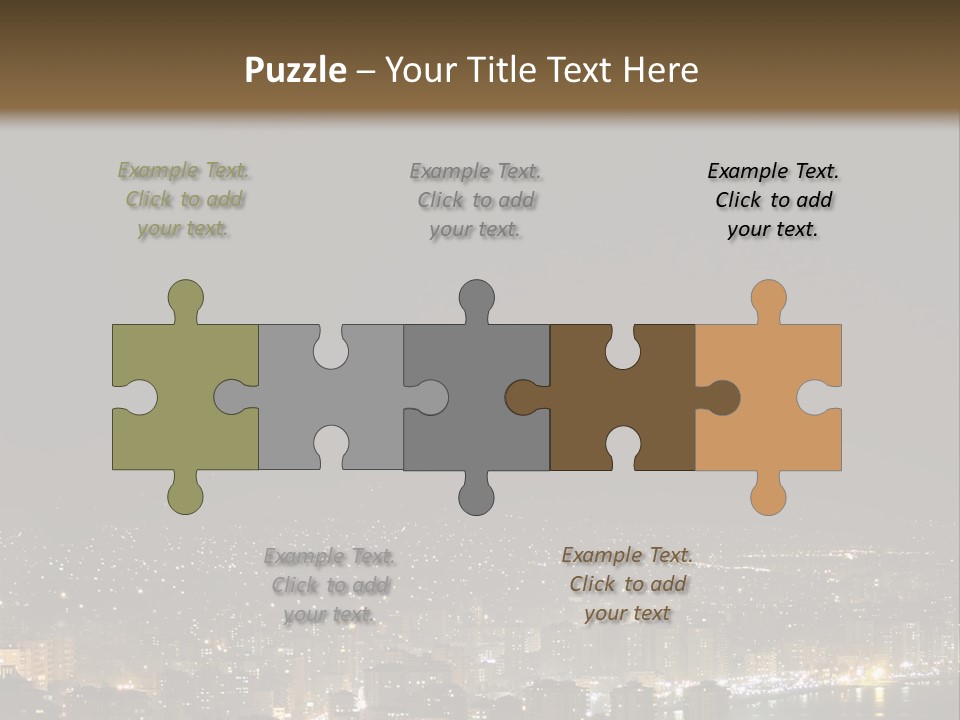 Dark City Sea PowerPoint Template