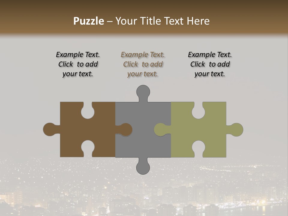 Dark City Sea PowerPoint Template