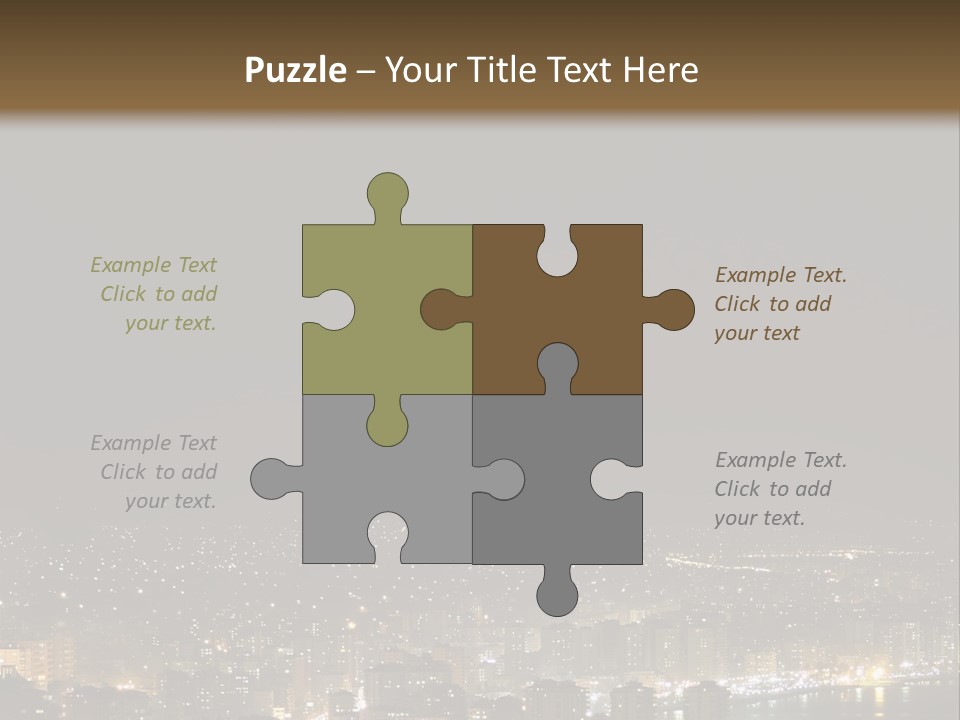 Dark City Sea PowerPoint Template