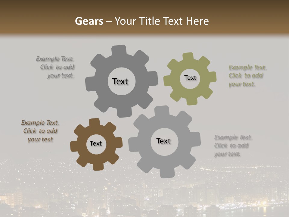 Dark City Sea PowerPoint Template