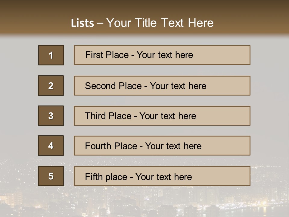 Dark City Sea PowerPoint Template