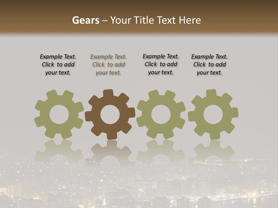 Dark City Sea PowerPoint Template
