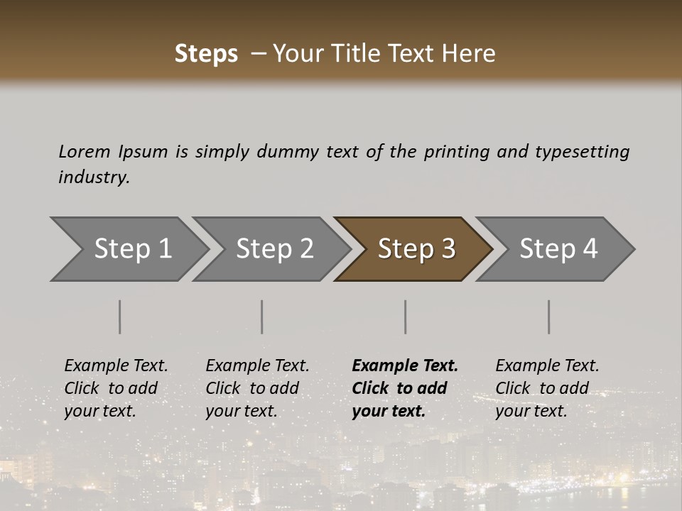 Dark City Sea PowerPoint Template