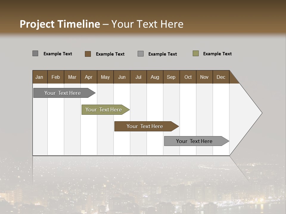 Dark City Sea PowerPoint Template