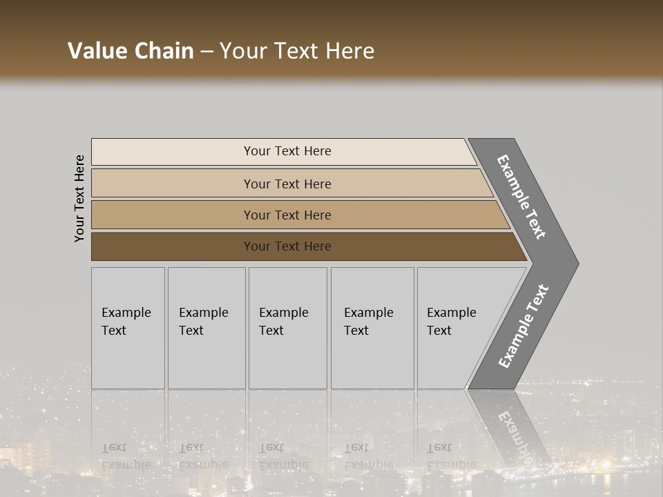 Dark City Sea PowerPoint Template