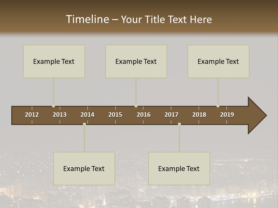 Dark City Sea PowerPoint Template