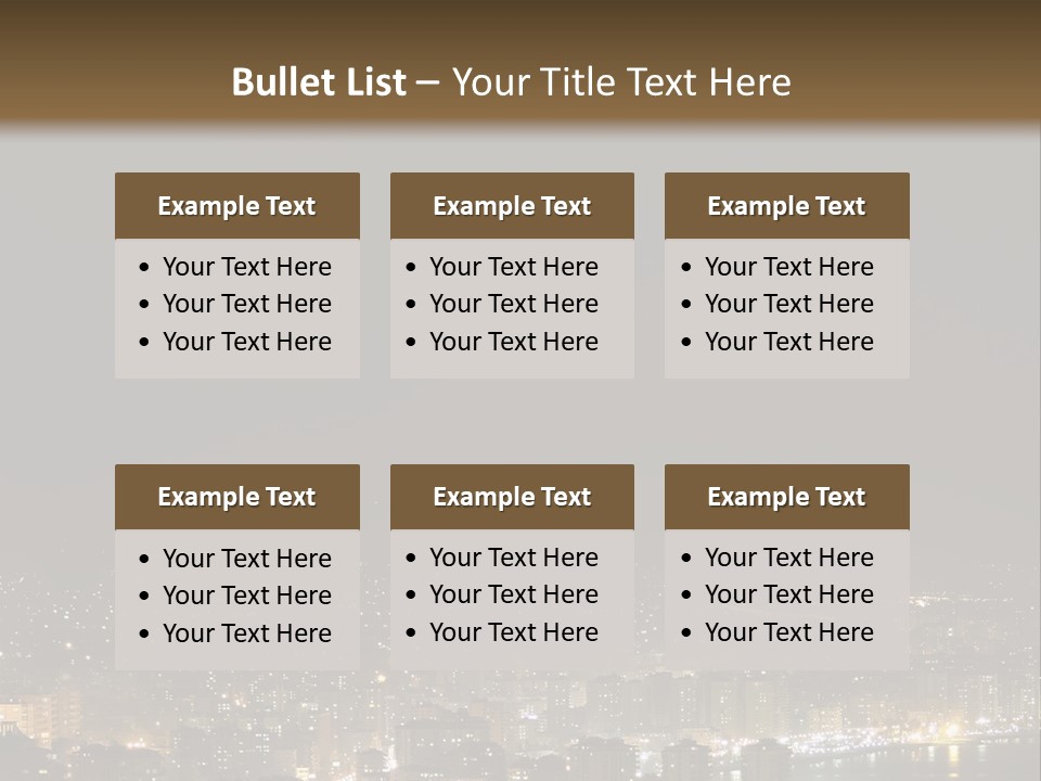 Dark City Sea PowerPoint Template