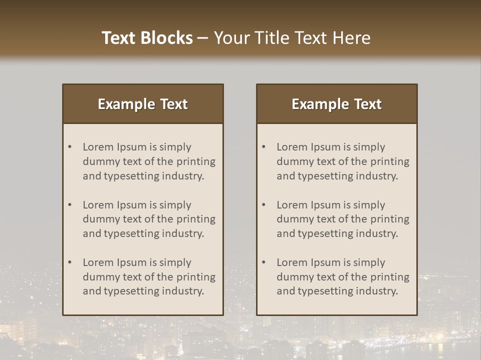 Dark City Sea PowerPoint Template