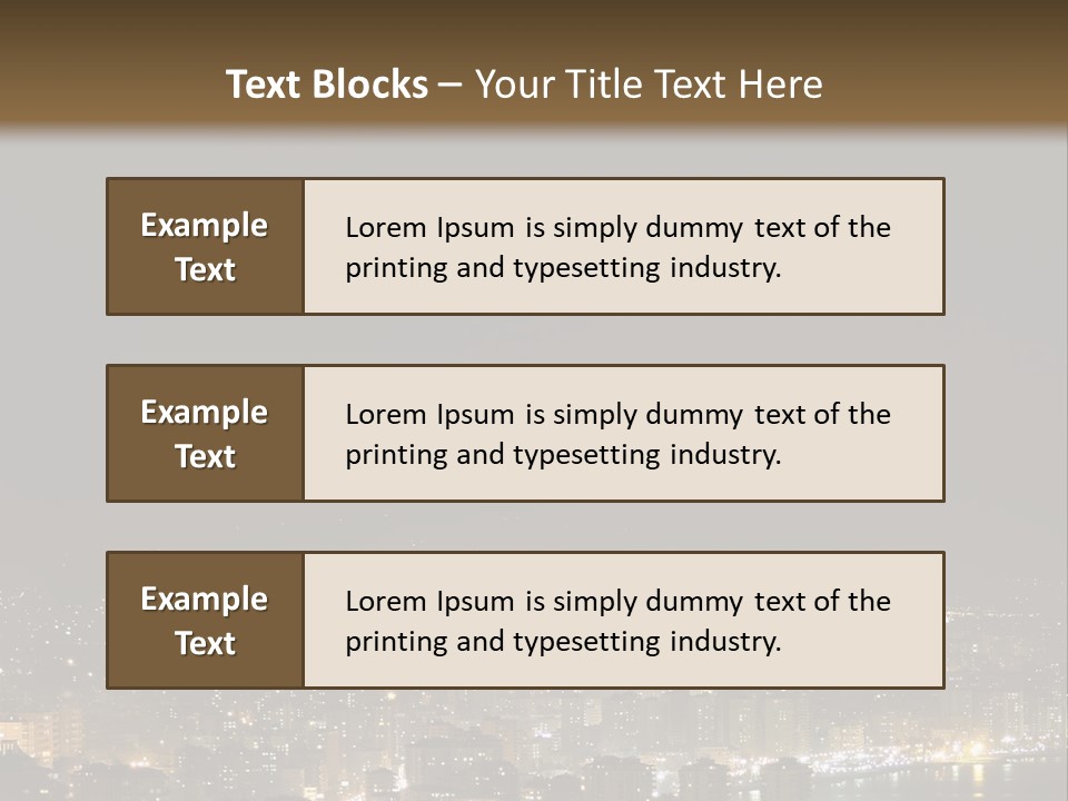 Dark City Sea PowerPoint Template