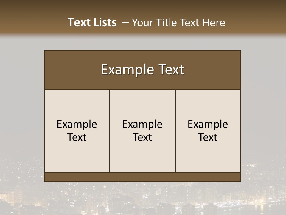 Dark City Sea PowerPoint Template