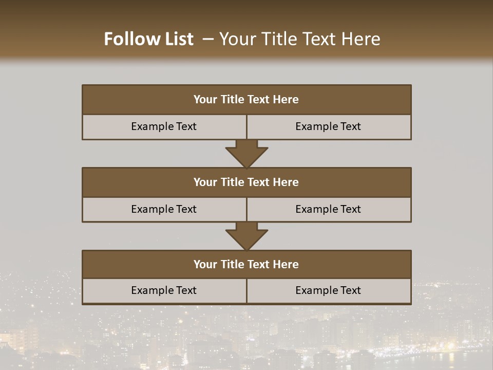 Dark City Sea PowerPoint Template