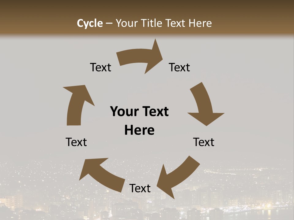 Dark City Sea PowerPoint Template