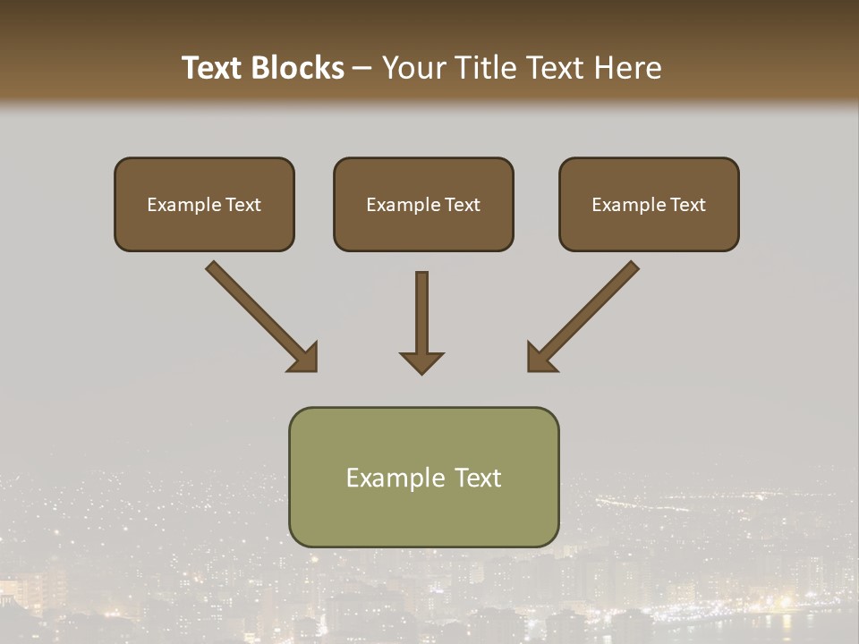 Dark City Sea PowerPoint Template
