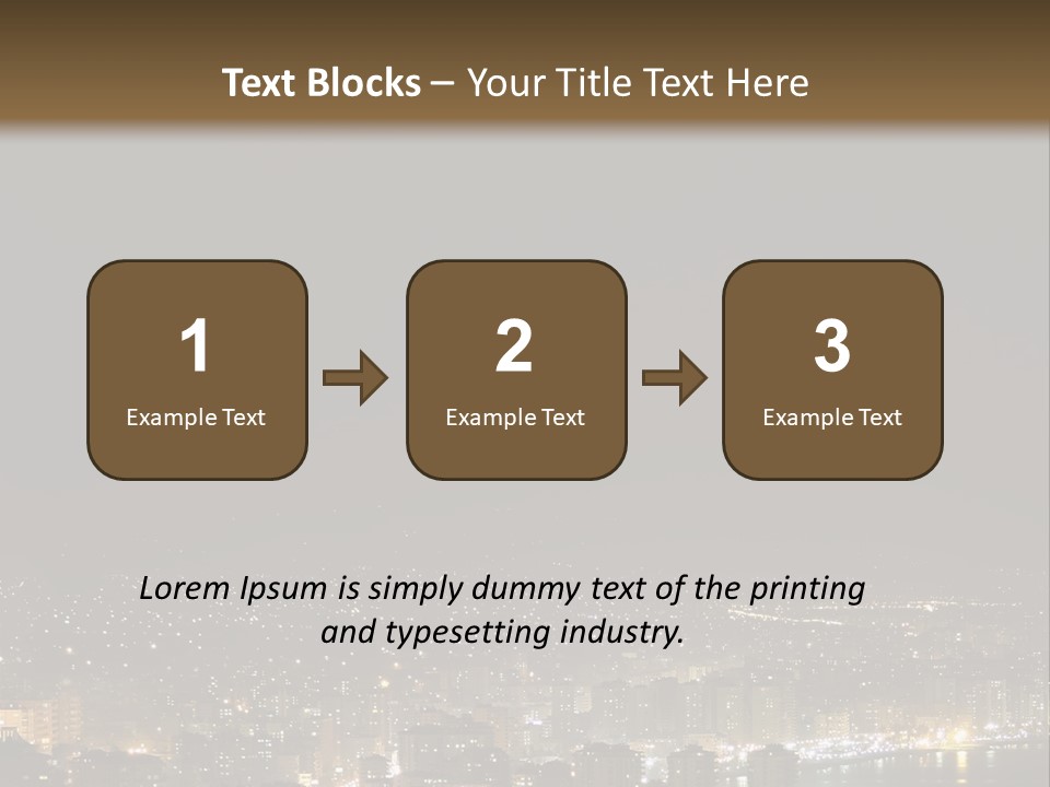 Dark City Sea PowerPoint Template