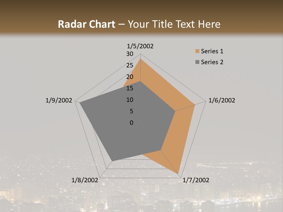 Dark City Sea PowerPoint Template