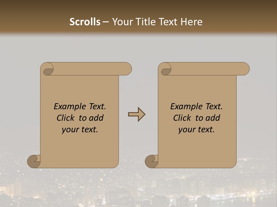 Dark City Sea PowerPoint Template