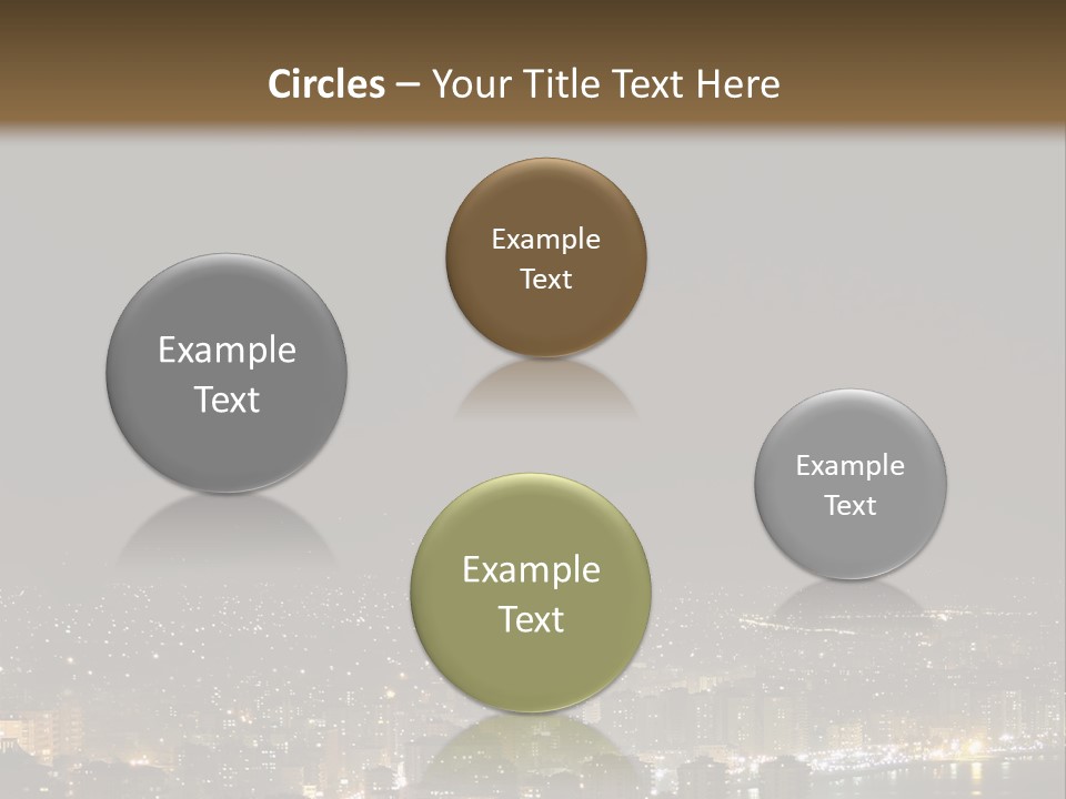 Dark City Sea PowerPoint Template