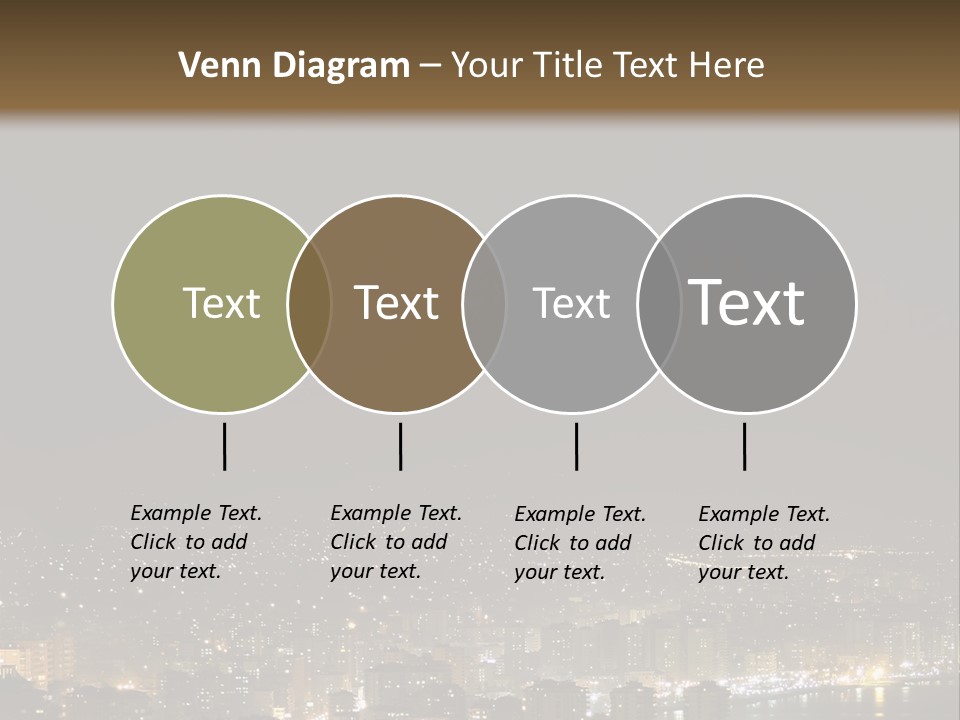 Dark City Sea PowerPoint Template