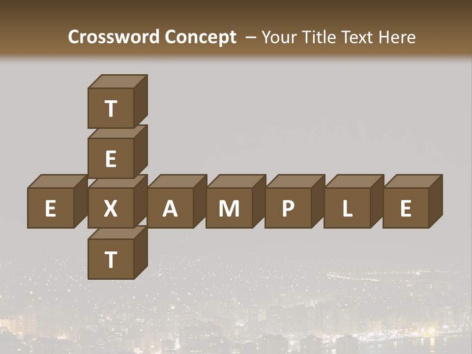 Dark City Sea PowerPoint Template