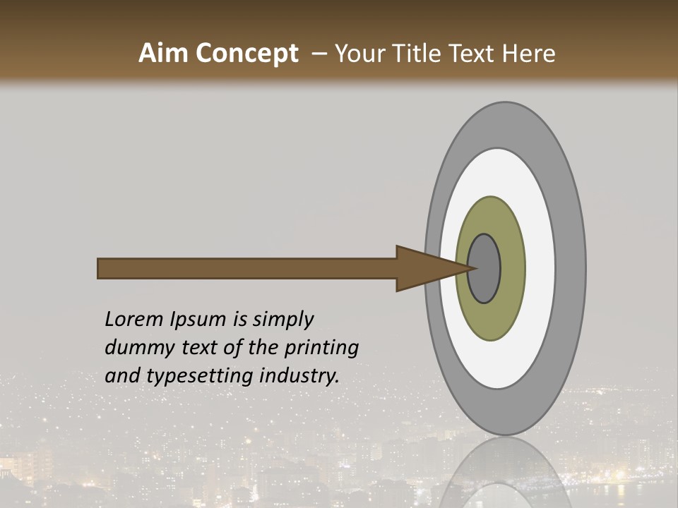 Dark City Sea PowerPoint Template