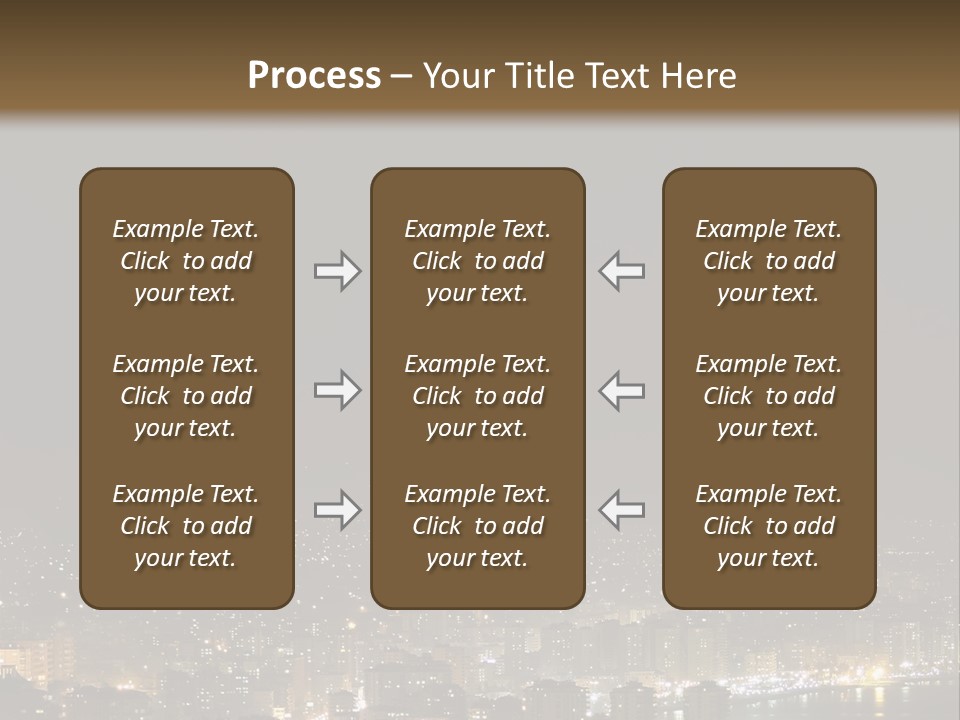Dark City Sea PowerPoint Template