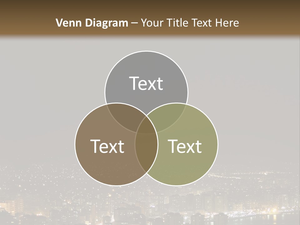 Dark City Sea PowerPoint Template