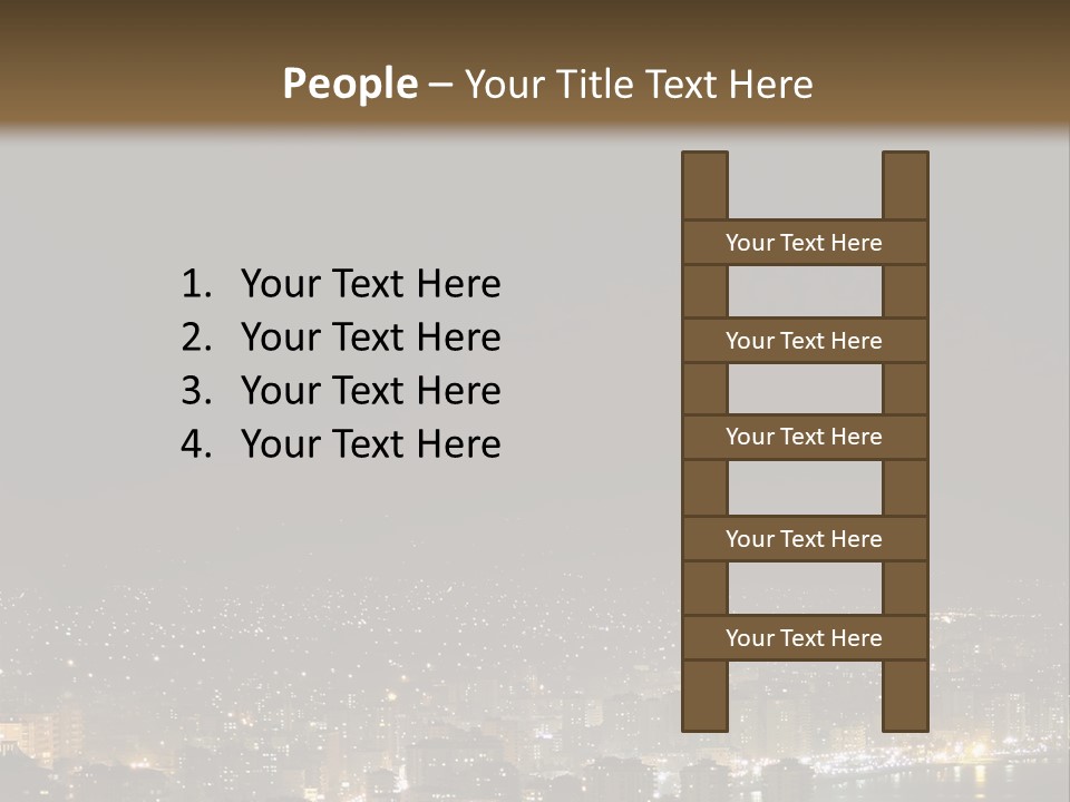 Dark City Sea PowerPoint Template