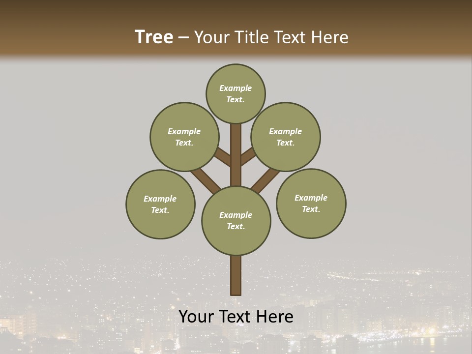 Dark City Sea PowerPoint Template