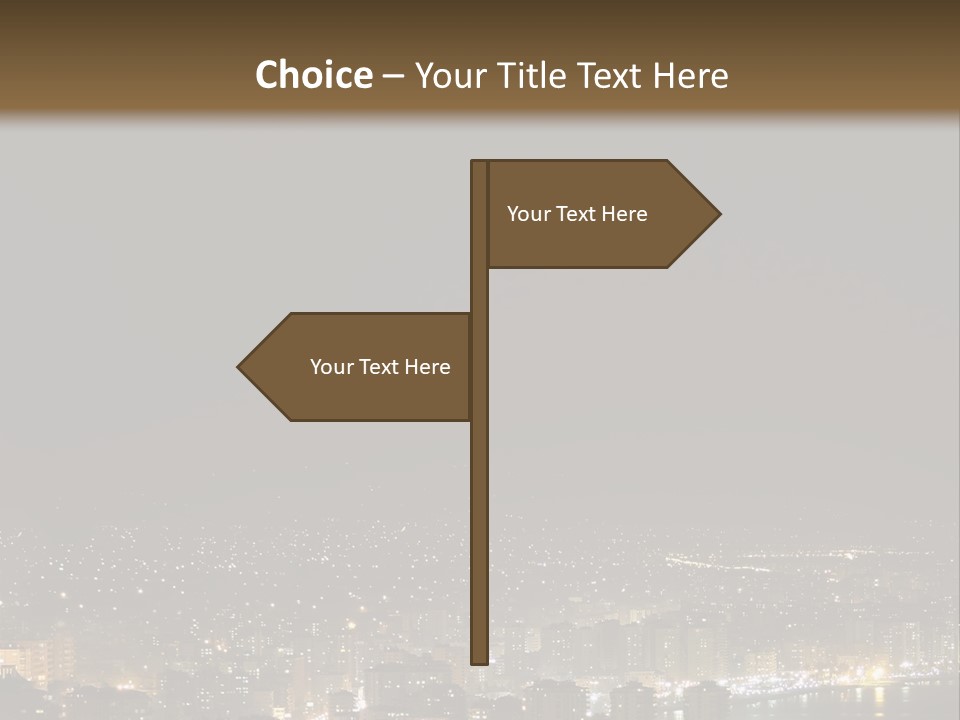 Dark City Sea PowerPoint Template