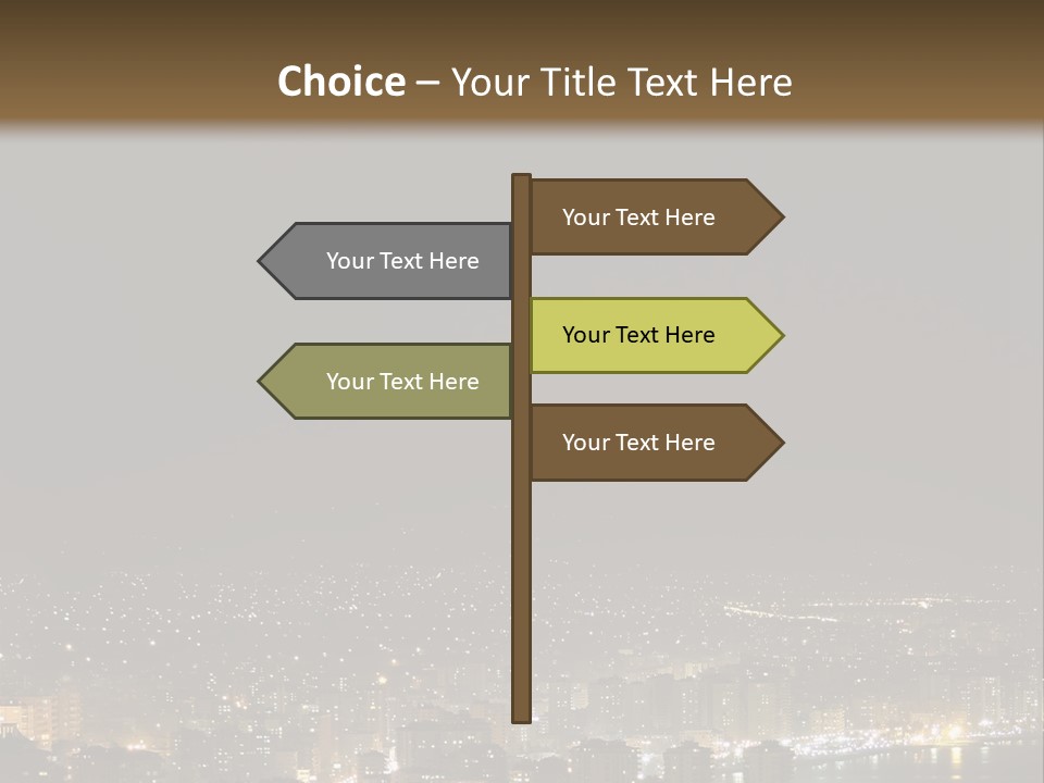 Dark City Sea PowerPoint Template