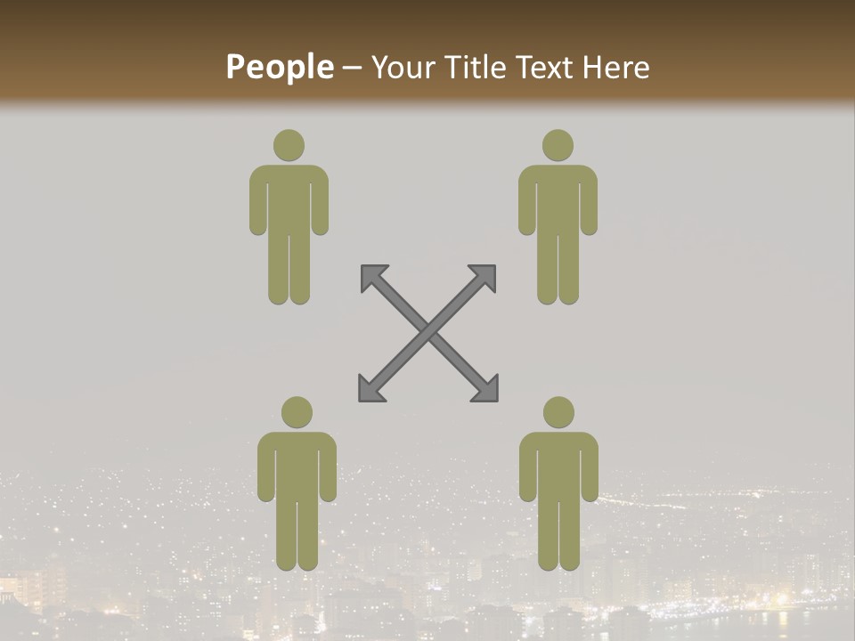 Dark City Sea PowerPoint Template