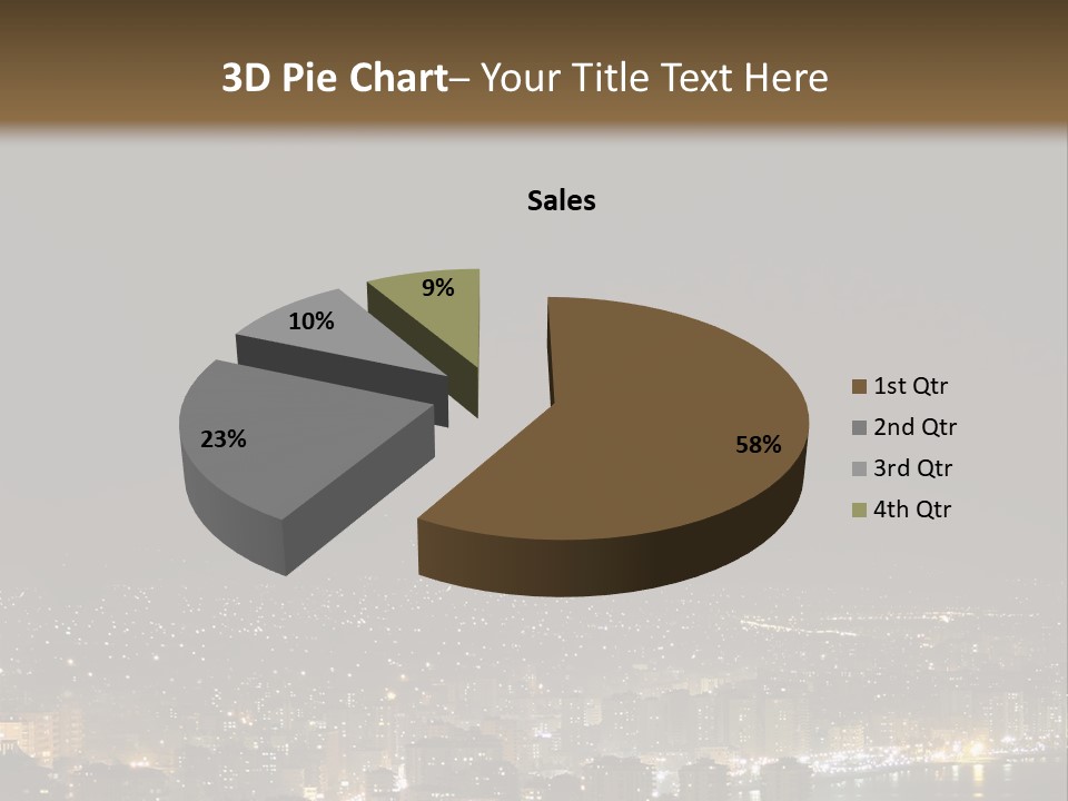 Dark City Sea PowerPoint Template
