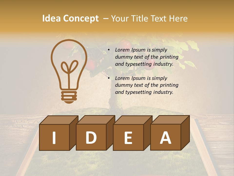 Intelligence Blank Grass PowerPoint Template