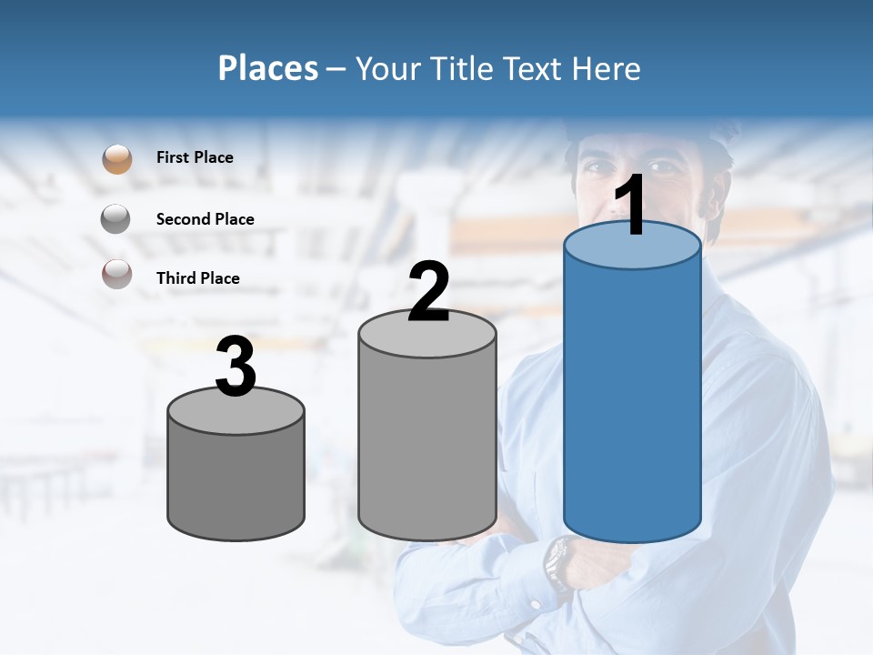 Helmet Man Building PowerPoint Template