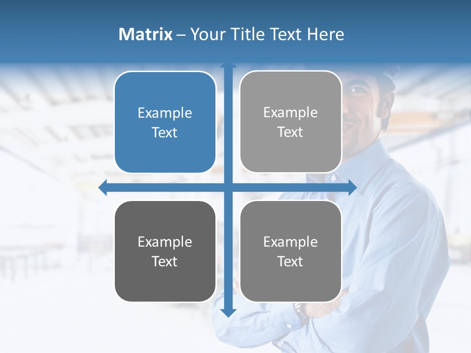 Helmet Man Building PowerPoint Template