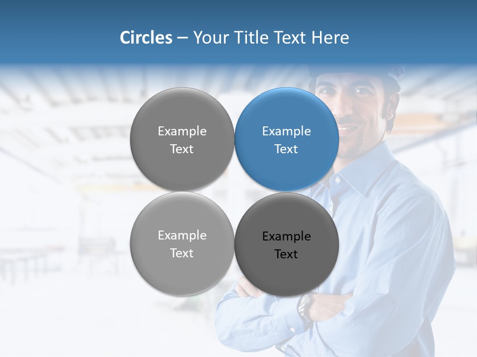 Helmet Man Building PowerPoint Template