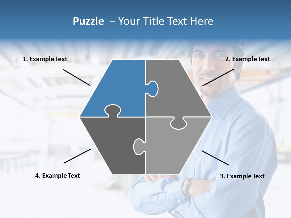 Helmet Man Building PowerPoint Template