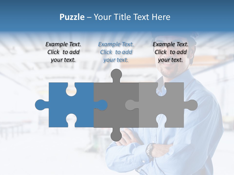 Helmet Man Building PowerPoint Template