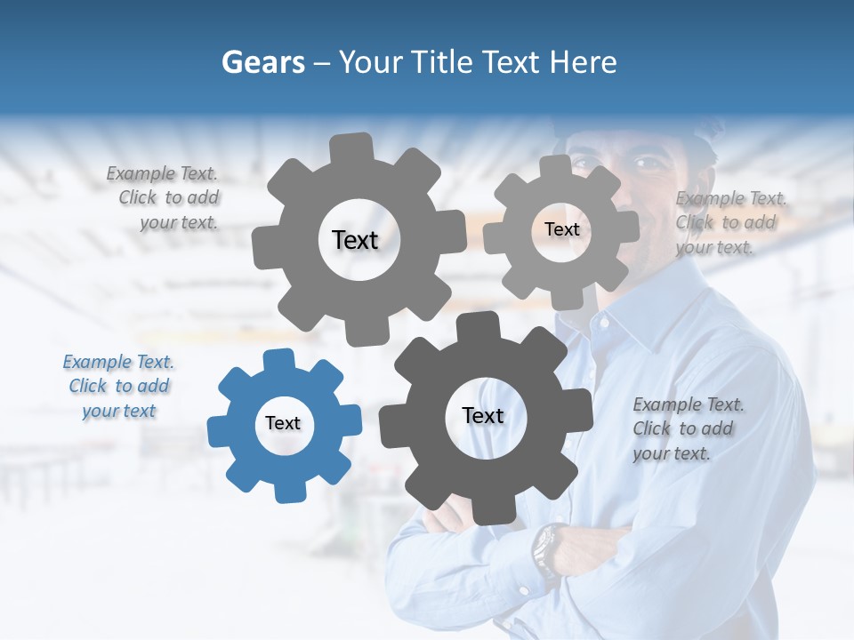 Helmet Man Building PowerPoint Template