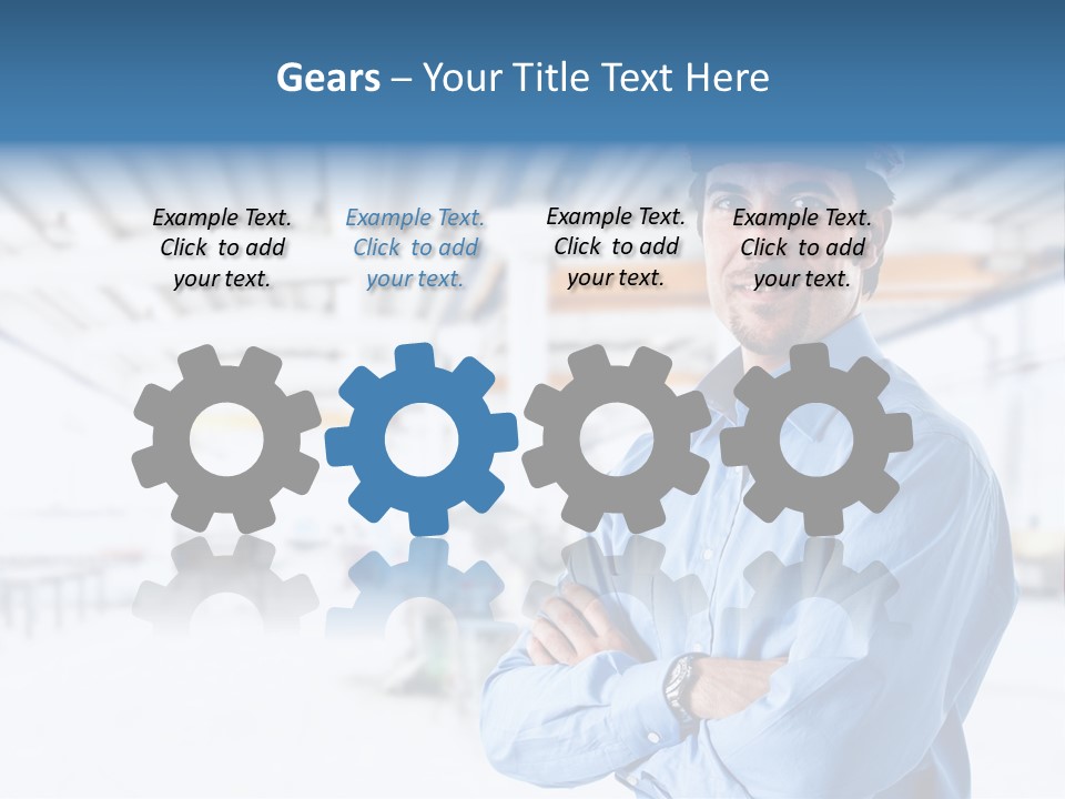 Helmet Man Building PowerPoint Template