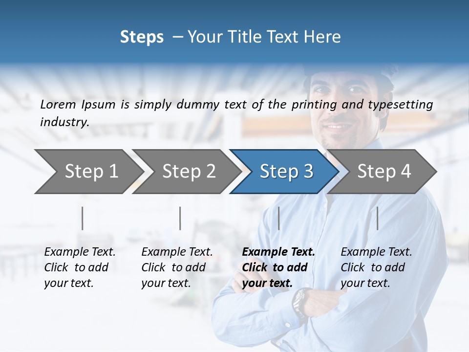 Helmet Man Building PowerPoint Template