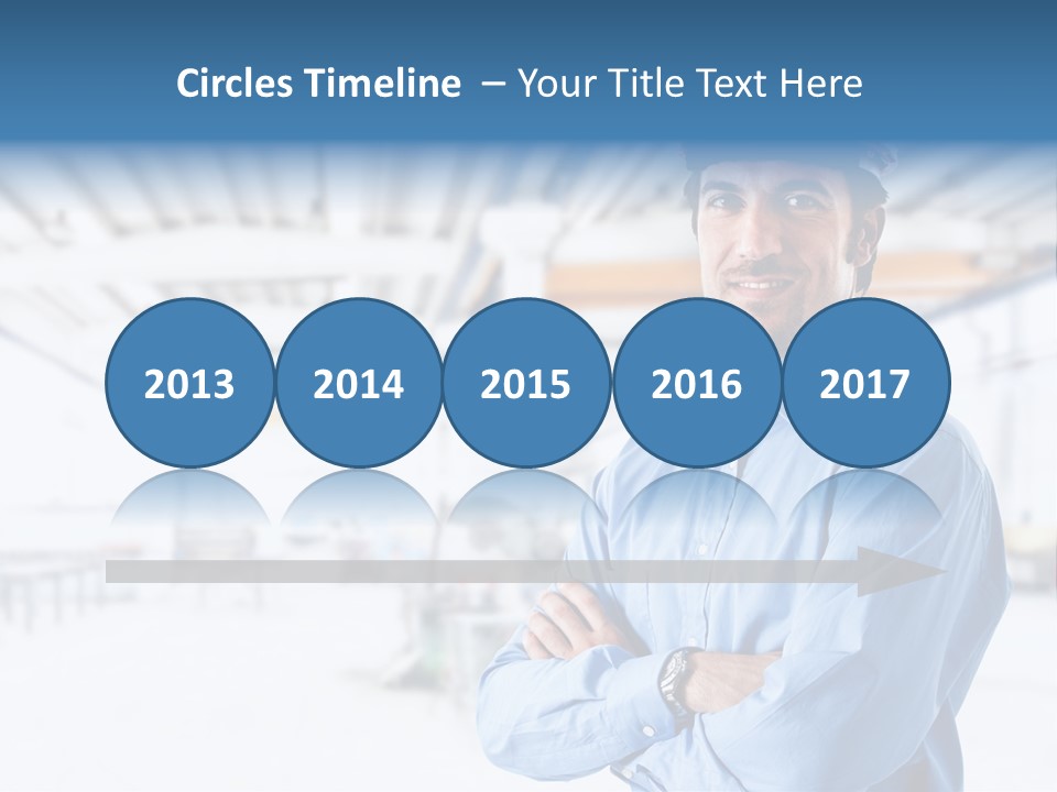 Helmet Man Building PowerPoint Template