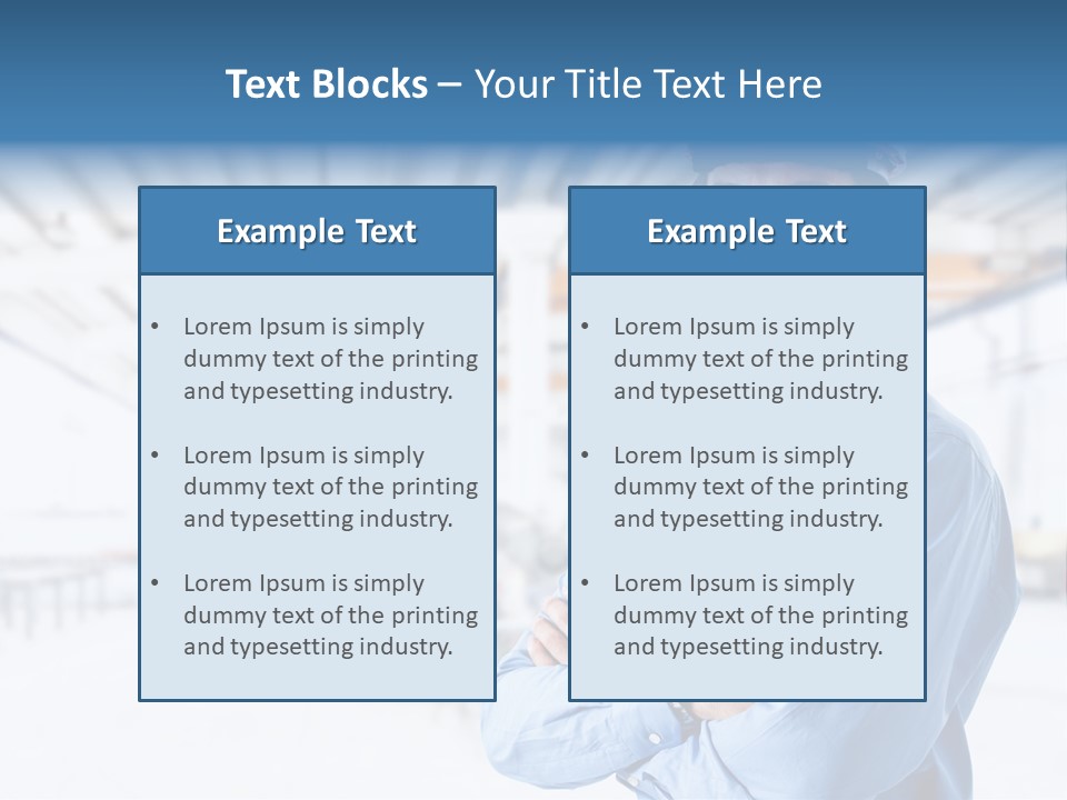 Helmet Man Building PowerPoint Template