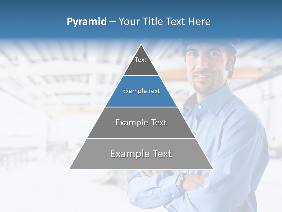 Helmet Man Building PowerPoint Template