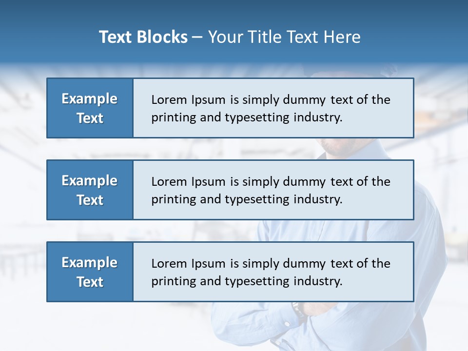 Helmet Man Building PowerPoint Template