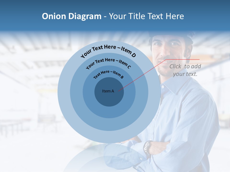 Helmet Man Building PowerPoint Template