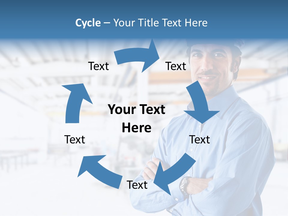 Helmet Man Building PowerPoint Template