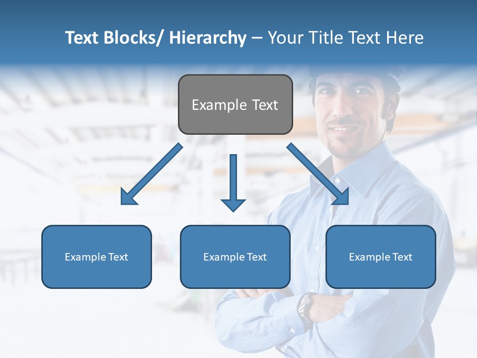 Helmet Man Building PowerPoint Template